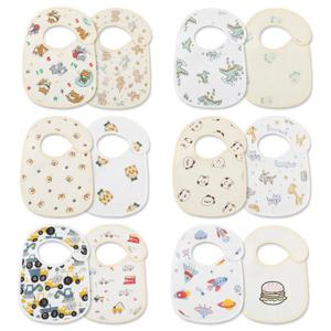 2 개/대 여름 방수 아기 Bibs 새로운 귀여운 면화 유아 Bib 신생아 Burp Cloths for Kids 소년 소녀 부드러운 먹이 타액 수건