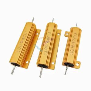 알루미늄 전원 금속 쉘 케이스 권선 저항기 50W 100W 0.01R~100K 1 3 4 6 8 10 20 200 500 1K 10K Ohm RX24 저항