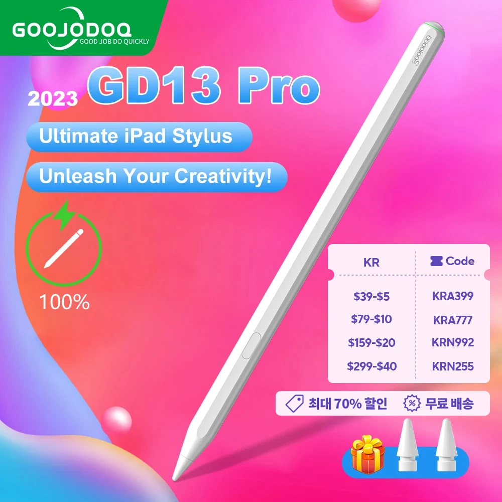 Apple Pencil 2 무선 충전 iPad 연필, Apple iPad Mini 6 iPad Air5 4 iPad Pro 11 12.9용 손바닥 거부 기능 포함