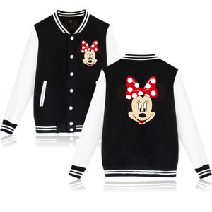 90s Hoody 남자 여자 야구 재킷 디즈니 미키 미니 마우스 까마귀 옷 아이 소녀 소년 재킷 운동복 베이비 탑 어린이