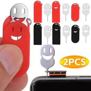 아이폰에 대한 보관 케이스와 안티-분실 Sim 카드 꺼내기 핀 바늘 삼성 전화 스틸 이젝터 핀 SIM 카드 트레이 오프너 열쇠 고리