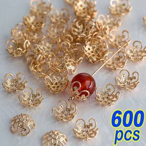 200/600pcs 10mm 다섯 꽃잎 꽃 선조 비즈 쥬얼리에 대 한 모자 팔찌 목걸이 만들기 Diy 엔드 스페이서 비즈 액세서리