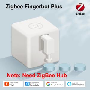 Zigbee 스마트 핑거봇 플러스 스위치 버튼 푸셔 터치 암 핑거봇 Tuya 스마트 라이프 제어 게이트웨이 허브와 함께 작동 Alexa Google