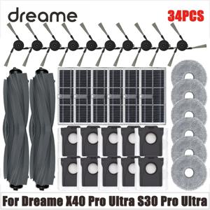 Dreame X40 Ultra / X40 Ultra Complete / X40 Pro / S30 Pro 울트라 로봇 진공 청소기 메인 브러시 걸레 Hepa 필터 먼지 봉투