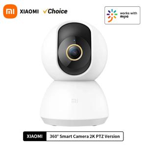 샤오미 360 °   스마트 홈 보안 카메라 Mi PTZ 2K 웹캠 1296P 3 메가픽셀 AI 인간 감지 야간 투시경 웹캠 Miji와 함께 작동