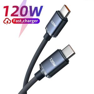 120W 7A 유형 C-유형 C 케이블(아이폰 15용) Xiaomi Oneplus 휴대 전화 고속 충전 USB C 케이블 유형 C 빠른 데이터 충전기 코드
