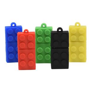 JASTER 장난감 벽돌 USB 2.0 플래시 드라이브 64GB Silicagel 빌딩 블록 32GB 펜 드라이브 실제 용량 USB 스틱 16GB 어린이를위한 선물