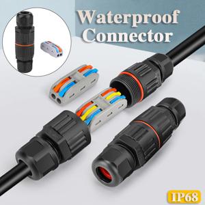 IP68 방수 케이블 커넥터 KVSF-15 2 in 2 Out 2Pin 3Pin 4Pin 5Pin 전기 터미널 어댑터 와이어 커넥터 LED 조명