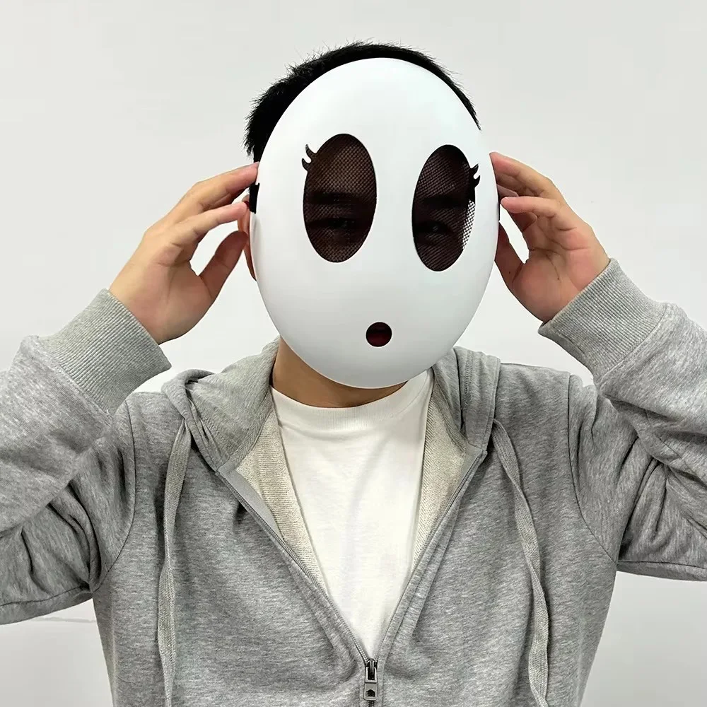 게임 Bros Shy Guy Mask Cosplay Funny unisex Adlut Plastick Masks 할로윈 카니발 파티 의상 소품 가장 무도회 만화 Chara