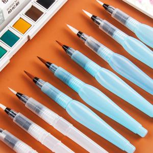 3Pcs/6Pcs 수채화 브러쉬 세트 휴대용 페인트 브러시 물 컬러 펜 그림 그리기 도구 만년필 아티스트를위한 미술 용품