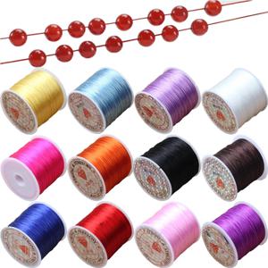 60M 0.5-1.2mm 강력한 탄성 크리스탈 구슬 코드 팔찌 목걸이 쥬얼리에 대한 스트레치 스레드 문자열 Diy 유연한 라인 만들기