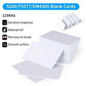 10pcs 듀얼 주파수 RFID 125KHz T5577 + 13.56MHz UID 재기록 가능한 흰색 카드 액세스 제어 듀얼 칩 복제 가능한 복합 태그