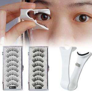 자석 핀셋, 3D 마그네틱 천연 밍크 가짜 클립, 전문 컬 메이크업 익스텐션, 속눈썹 클램프, 5 쌍