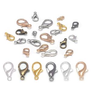 50Pcs 10 12 14 16 18 21mm 랍스터 걸쇠 실버 도금 랍스터 클로 걸쇠 팔찌 목걸이 쥬얼리 결과 만들기