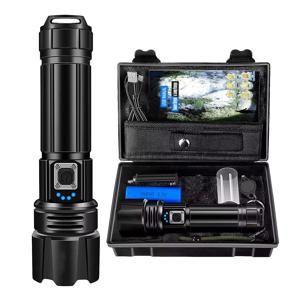 손전등 높은 루멘 충전식, 950000   루멘 Led 손전등 XHP70.2 USB 슈퍼 밝은 플래시 라이트 배터리 전원