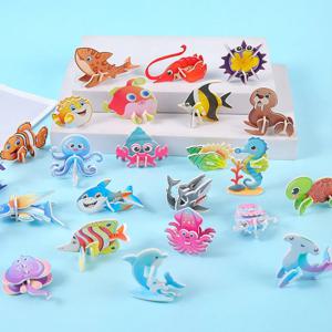 새로운 종이 직소 퍼즐, 3D 조기 교육 퍼즐 모델, 수제 어린이 장난감 조립 모델, 30 개