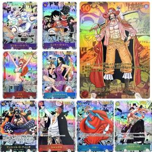 원피스 원숭이 D. Luffy Marshall D Teach Shanks DIY 홈 메이드 구호 질감 컬렉션 카드 크리스마스 생일 선물 완구