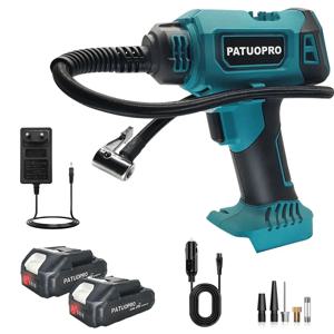 PATUOPRO 600mm 무선 휴대용 전기 공기 펌프 Makita 18V 배터리 용 자동차 용 12V 충전식 휴대용 공기 압축기