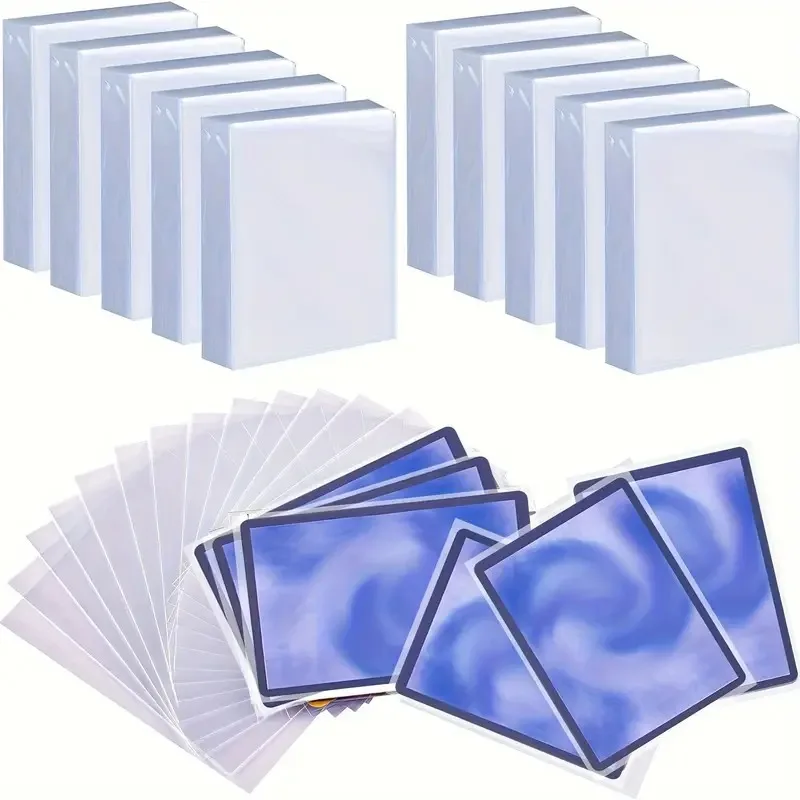 100pcs 투명 카드 슬리브 프리미엄 투명 플라스틱 카드 슬리브 게임 TCG 수호자 카드 슬리브