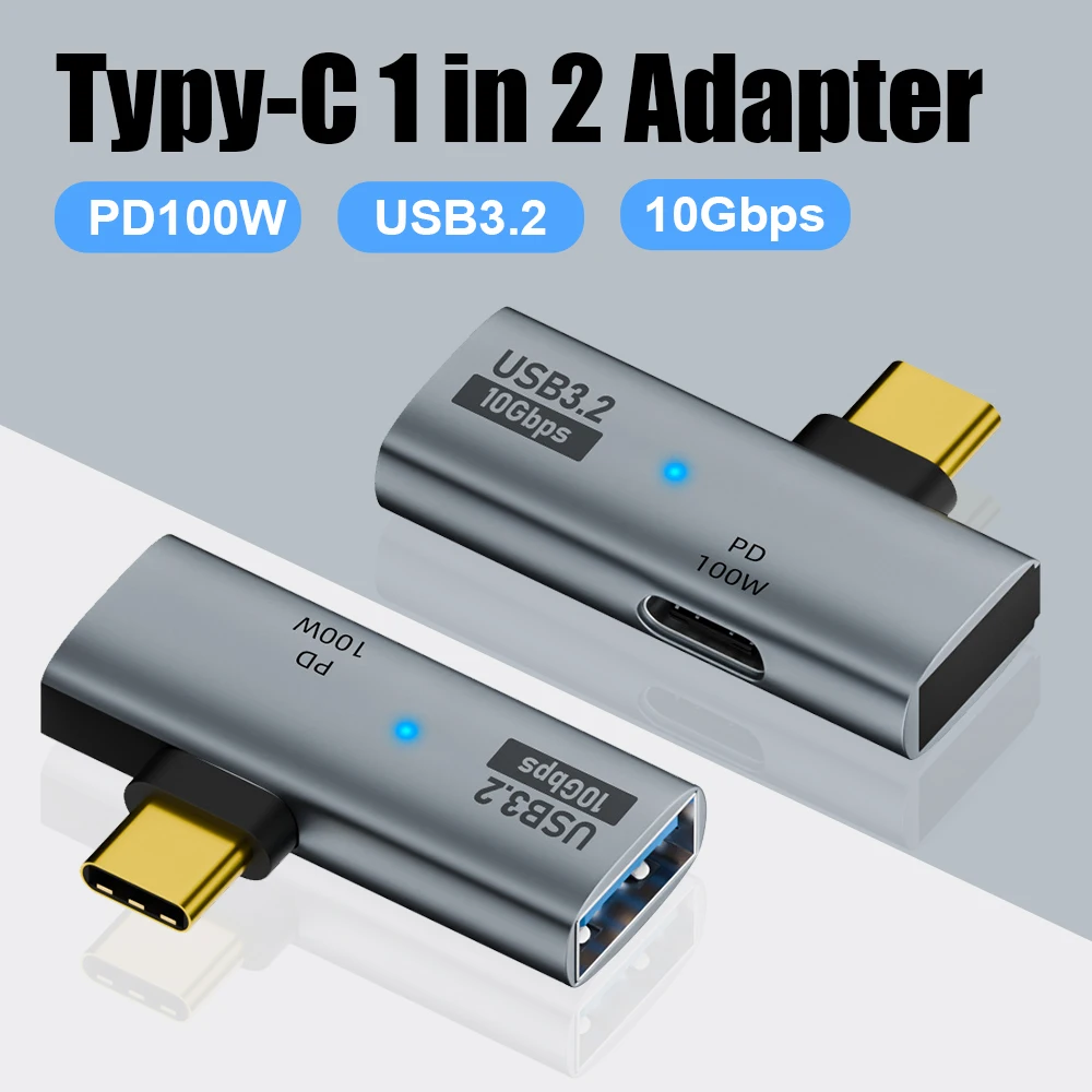 USB C 헤드폰 및 충전기 어댑터 1 in 2 out Type C 오디오 어댑터(PD100W 포함) 아이폰용 고속 충전 USB C 분배기