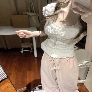 달콤한 레이스 짧은 소매 흰색 셔츠 여성 여름 슬리밍 스퀘어 칼라 탑 세련된 통근 스타일 장식
