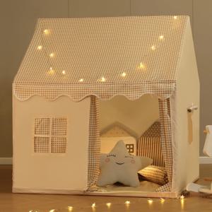 아이 장난감 티피 텐트 공주 소녀 성 놀이 집 어린이 작은 집 접는 Playtent 아기 텐트 Chrismas 선물 라이트 볼 없음