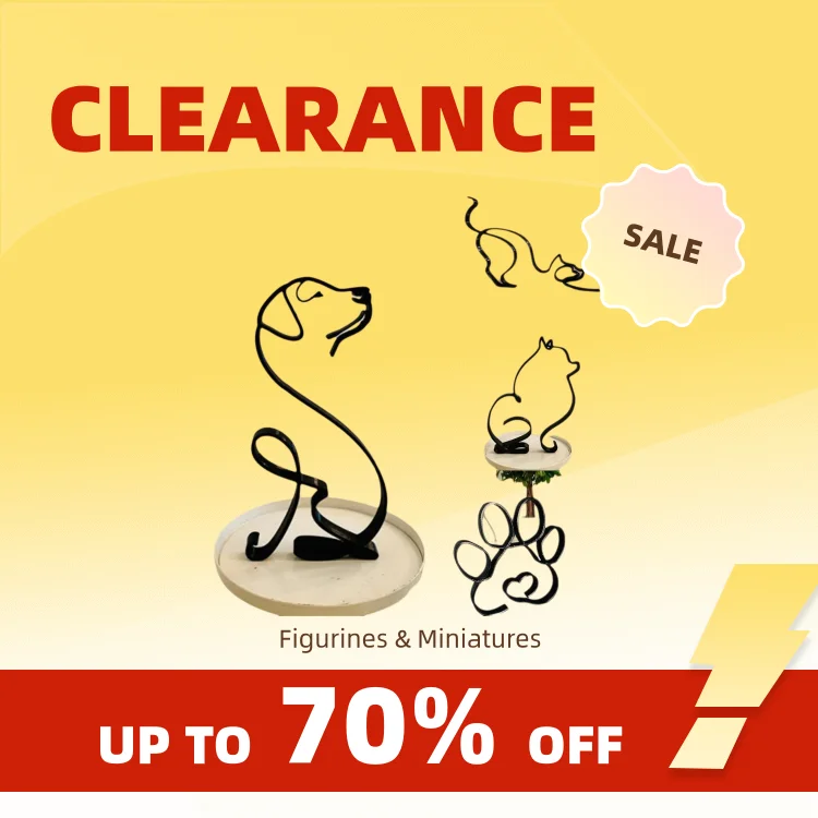 Clearance_Dog 아트 조각 금속 개 추상 미니멀리스트 아트 철 인형 홈 장식을위한 사무실 데스크탑 액세서리 귀여운