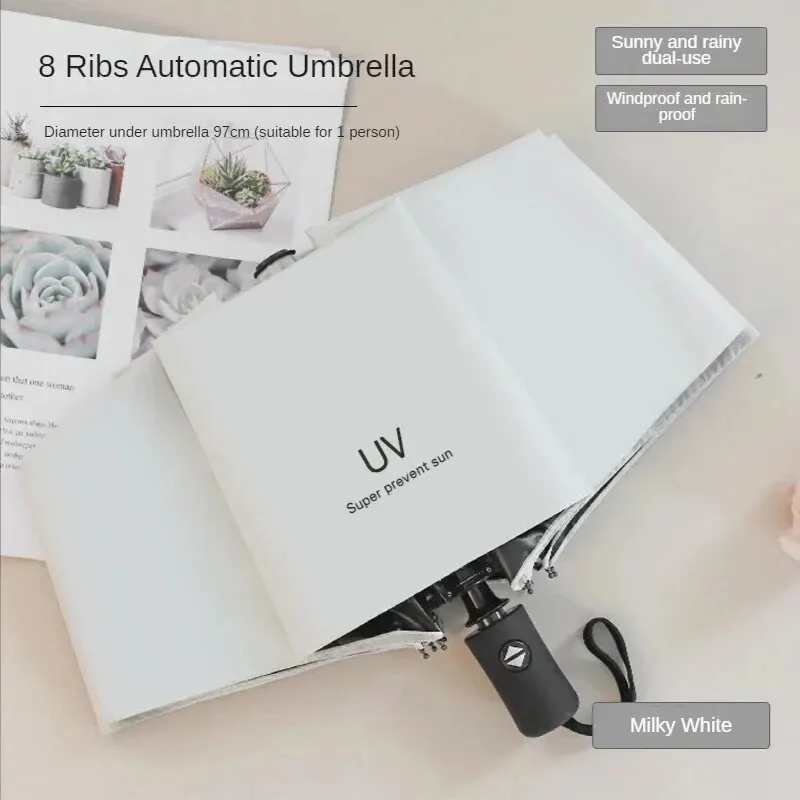 1pc 미니 접는 자동 우산 휴대용 Windproof 빛 어린이 파라솔 우산 안티 UV 비 태양 우산