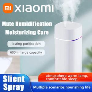 듀얼 스파우트가있는 Xiaomi 가습기 대용량 에센셜 오일 디퓨저 쿨 미스트 메이커 홈 카 오피스 용 자동 야간 조명