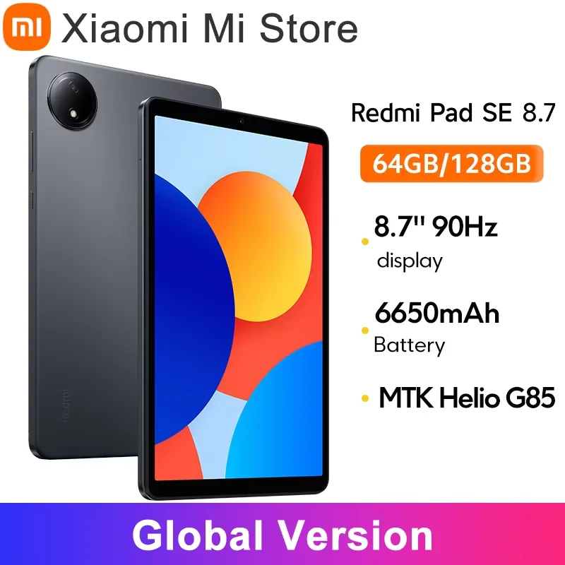 정품 샤오미 레드미 패드 SE 8.7, 64GB, 128GB, MediaTek Helio G85, 90HZ, 8.7 인치 화면, 6650mAh, 안드로이드 U 글로벌 버전 태블릿 미 패드