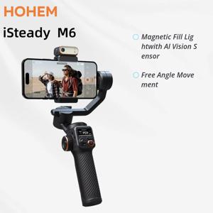 Hohem iSteady M6 키트 핸드헬드 짐벌 스태빌라이저, 스마트 폰용 셀카 삼각대, AI 마그네틱 필 라이트, 풀 컬러 비디오 조명