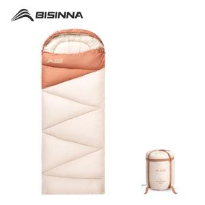 BISINNA 캠핑 슬리핑 백 초경량 4 시즌 따뜻한 봉투 배낭 여행용 코튼 슬리핑 백 야외 여행 하이킹