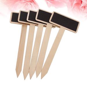20 Pcs 미니 칠판 태그 나무 칠판 표지판 사무용품 프리젠 테이션 보드 즙이 많은 식물 마커 홈 장식