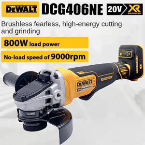 Dewalt DCG406 무선 브러시리스 앵글 연마기, 9000RPM 절단기 연마기, 20V 리튬 배터리용, 125mm, 100mm