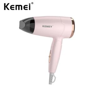 Kemei휴대용 핸들 컴팩트 헤어 드라이어 접이식 저소음 송풍기 건조기 뜨거운 바람 야외 여행용 950W 학생용