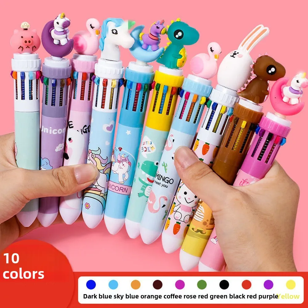 5-20 Pcs10 색상 만화 펜 어린이 선물 생일 파티 어린이 상금 크리스마스 결혼식 게스트 선물 카니발 파티 선물 팩