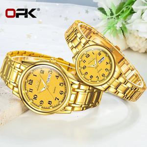 커플 남성 여성을위한 OPK 8110 쿼츠 시계 LuxuryTop 브랜드 단순 디지털 다이얼 손목 시계 커플 세트