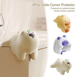 4Pcs PVC 테이블 코너 보호 커버 부드러운 아기 안전 테이블 코너 보호대 자기 접착 방지 충돌 각도 가드