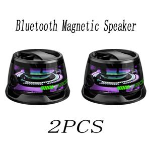 G200 2PCS 블루투스 마그네틱 스피커 RGB 미니 사운드 박스 다기능 휴대용 페어링 두 스피커 LED 조명 전화 스탠드 선물