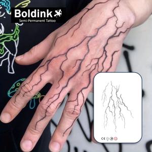 Boldink 혁명적인 반영구적 문신 - 천연 식물 포뮬러로 오래 지속되는 방수 및 사실적인 번개 디자인