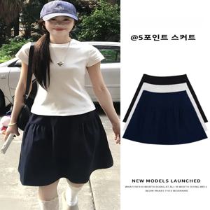 검정색 반바지 여성용 반바지 A라인 반바지 검정색 얇은 여름 신상 작은 키 A라인 반바지 다섯 개의 우산 반바지 운동 반바지 반바지