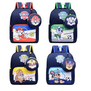 키 파우치 학교 가방 만화 배낭 발 순찰 Schoolbag 어깨 압력 감소 배낭 지갑 변경 보관 가방 선물