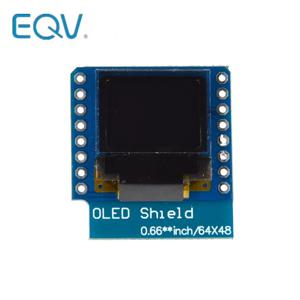 0.66 인치 OLED LED LCD Dispaly 쉴드 WEMOS D1 MINI ESP32 64X48 0.66 인치 디스플레이 0.66 