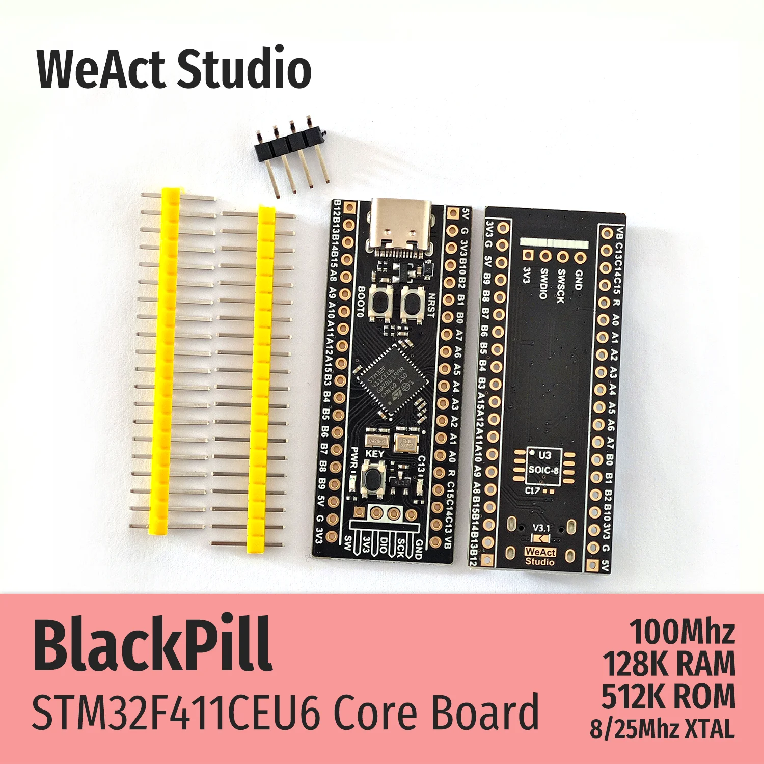 WeAct BlackPill STM32F411CEU6 STM32F411 STM32F4 STM32 코어 보드 학습 보드 개발 Micropython