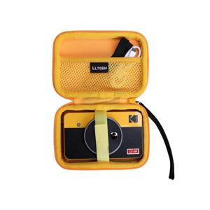Kodak Mini Shot 2 레트로 휴대용 무선 인스턴트 카메라 및 포토 프린터 용 LTGEM 방수 EVA 하드 케이스-노란색