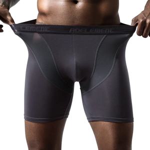 남성 속옷 복서 모달 팬티 남자 통기성 얼음 실크 U 볼록한 주머니 긴 다리 속옷 남성 Boxershorts 플러스 크기 L-5XL