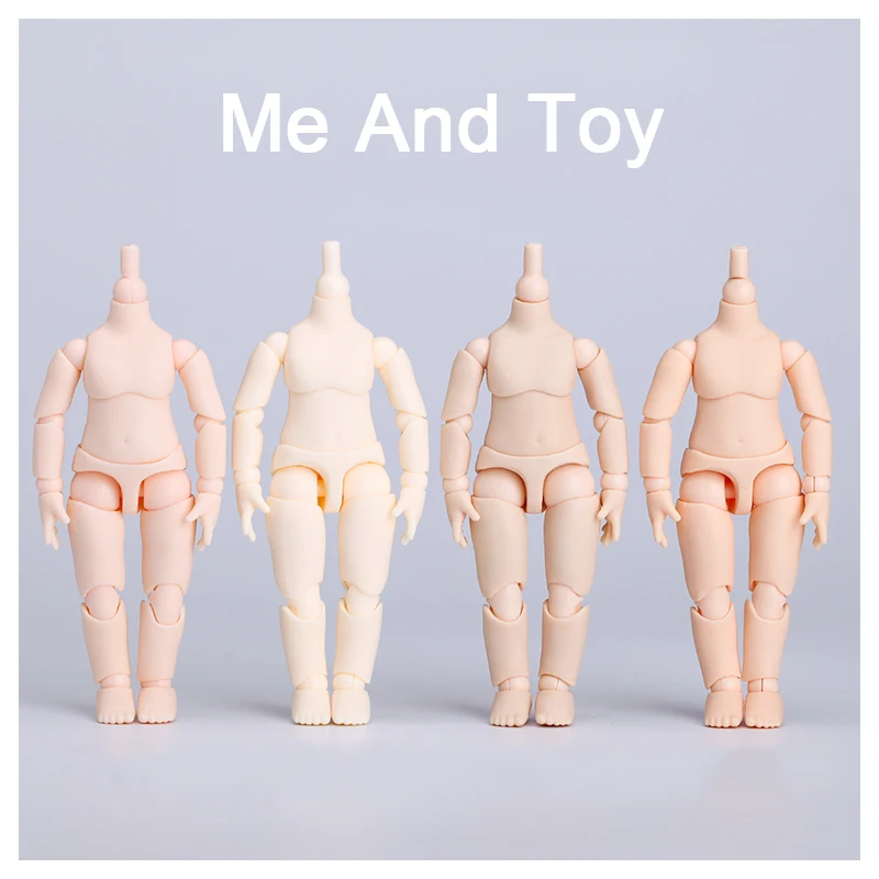 손으로 움직이는 누드 베이비 인형, 19 관절 ob11 BJD 인형 YMY,GSC 화이트 스킨 바디 패션 인형, 11cm obitsu11 1/12bjd