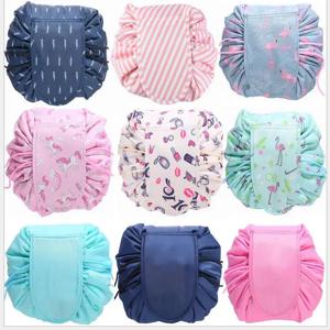 여성 여행 매직 파우치 Drawstring 화장품 가방 주최자 게으른 메이크업 케이스 보관 가방 키트 상자 도구 세면 용품 뷰티 케이스