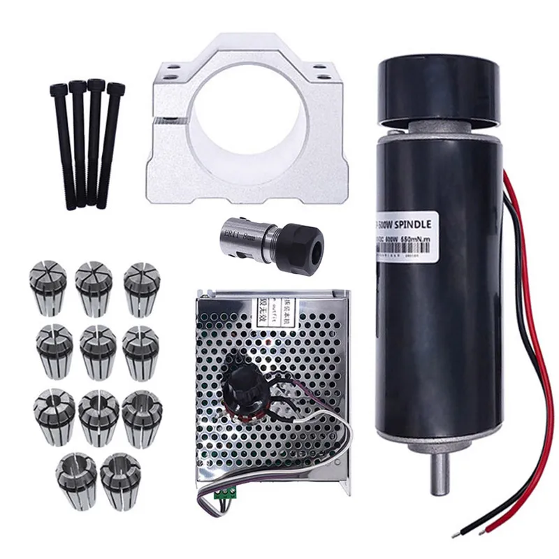 타각기 DC 스핀들 세트, 속도 조절식 거버너 전원 공급 장치, 110V, 500W, 0 ~ 110VDC, 110VAC 및 220VAC