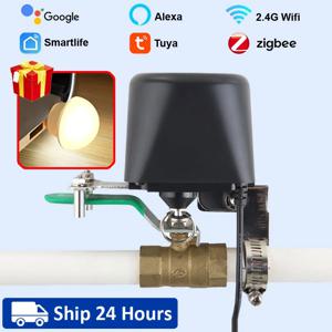 Zigbee Tuya 스마트 WiFi 워터 밸브 가스 밸브 지능형 자동화 수도꼭지 컨트롤러 지원 Alexa Google Assistant Smart Life